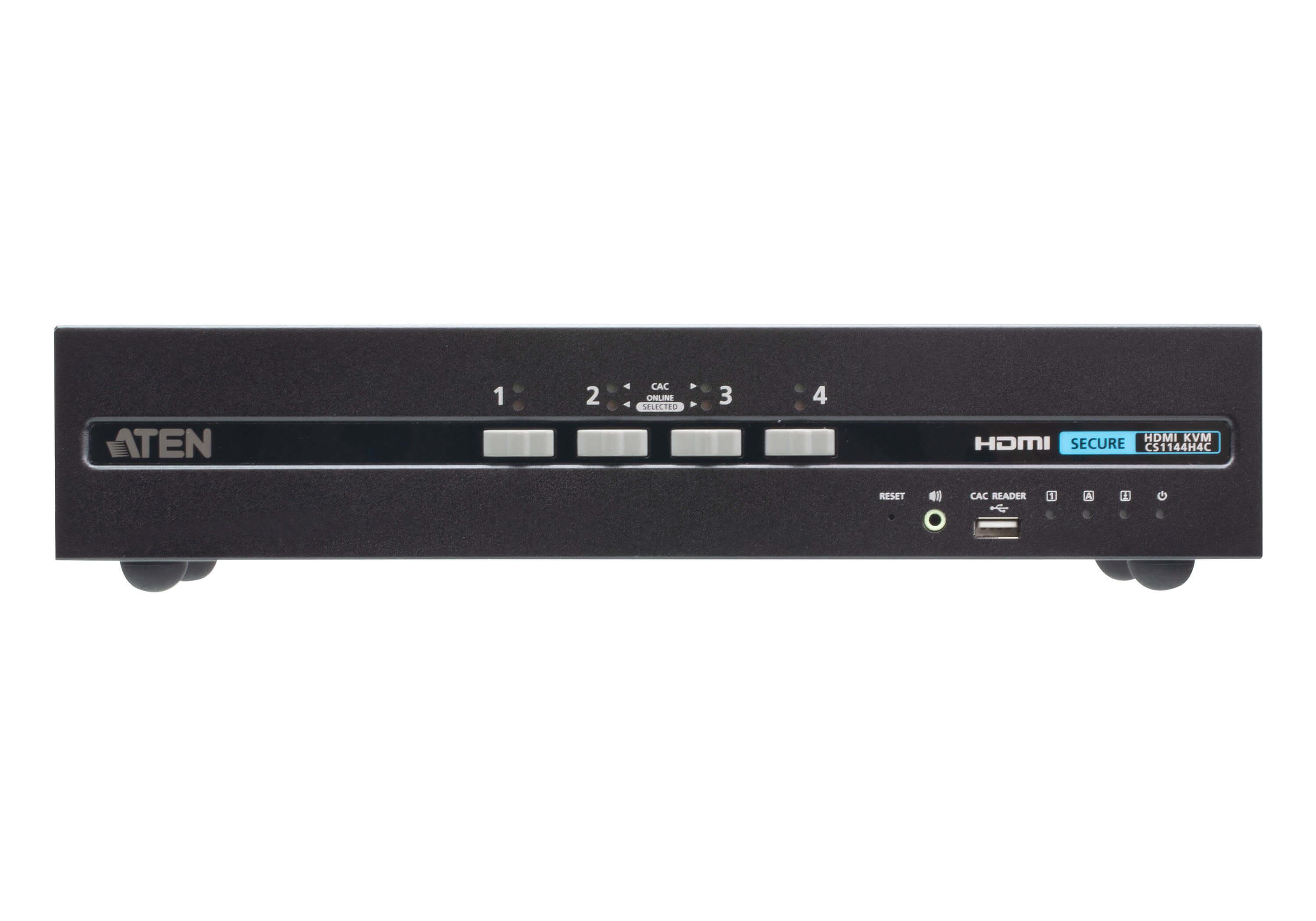 Aten 4-Port USB - 4K HDMI Secure KVM Switch with Card Reader (PSD PP V4.0 Compliant)