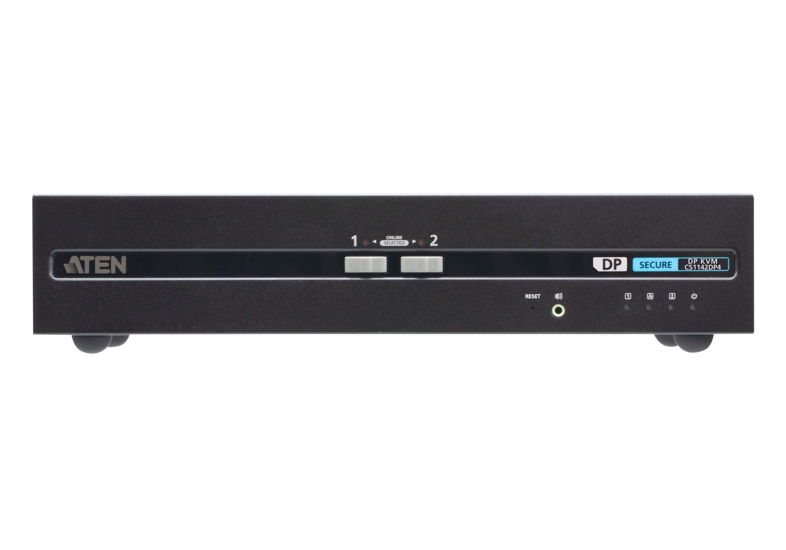 ATEN Switch KVM sicuro a visualizzazione doppia a 2 porte USB DisplayPort (conforme a PSD PP v4.0)