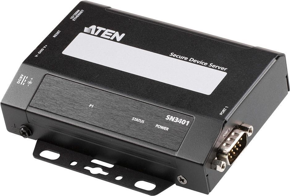 ATE 1 porta RS -232/422/485 Server dispositivo sicuro - DC - 1.3 W - 1,18 W - 100 - 240 V - 50 - 60 Hz - 9 - 48 V (SN3401)