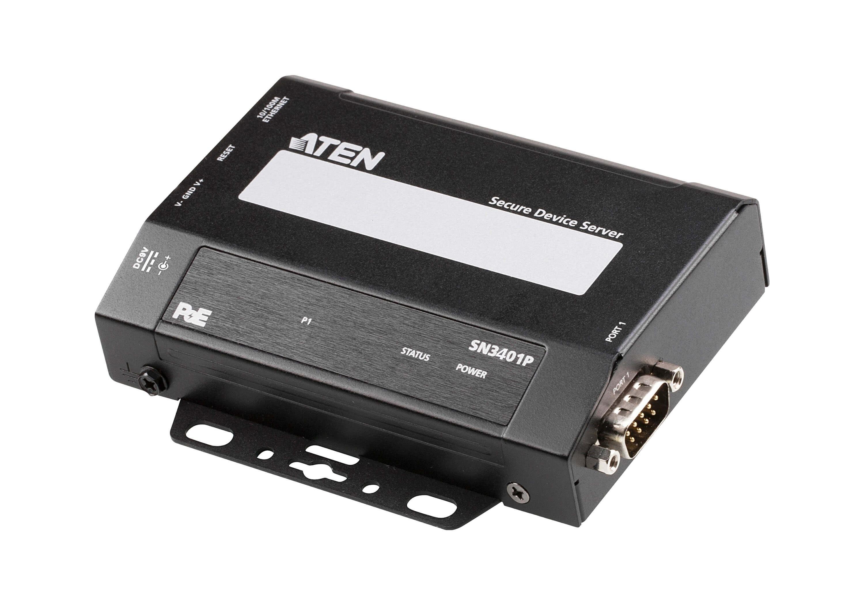 ATEN Secure Device Server RS-232/422/485 a 1 porta con PoE