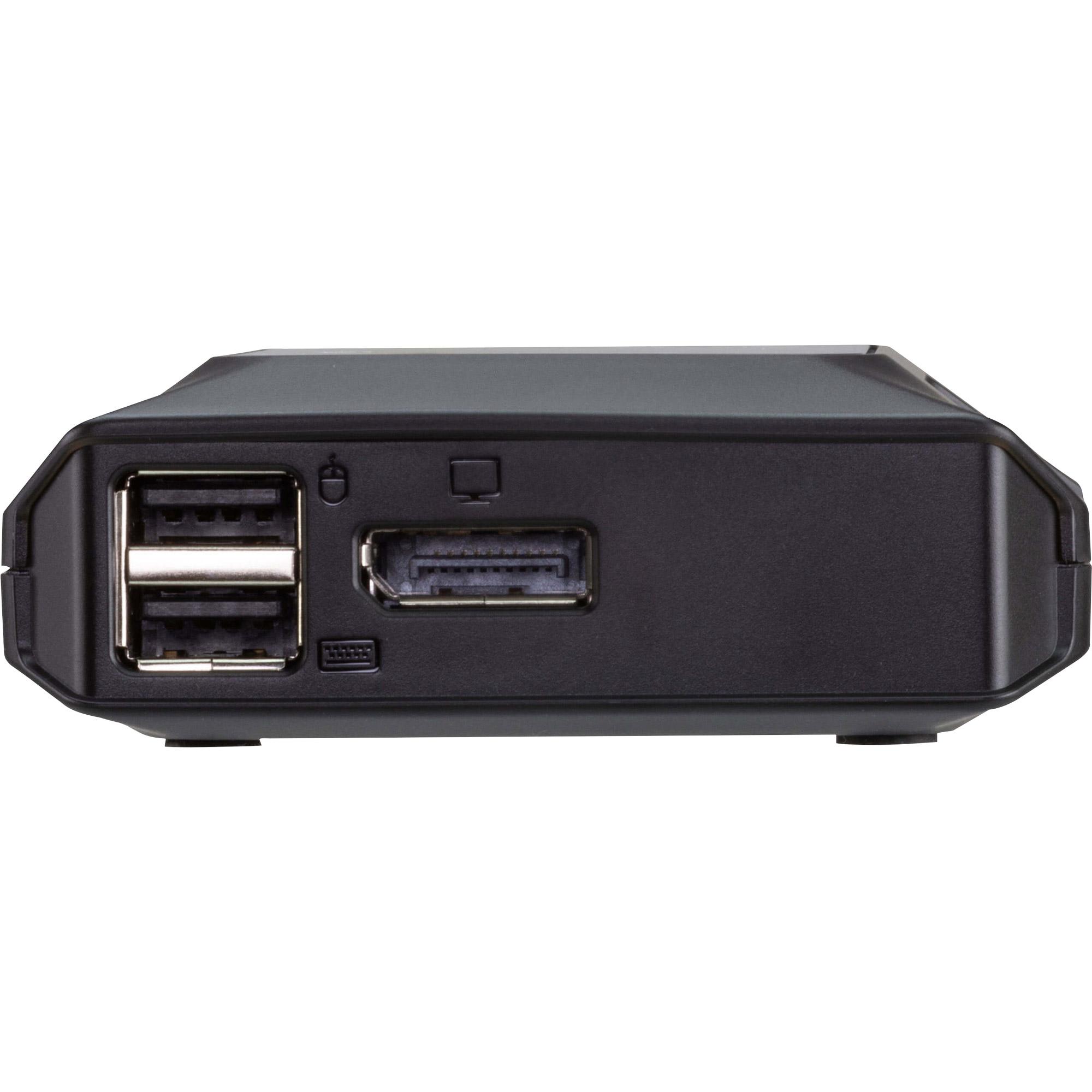ATEN Switch KVM DisplayPort 4K USB-C a 2 porte con selettore di porte remoto