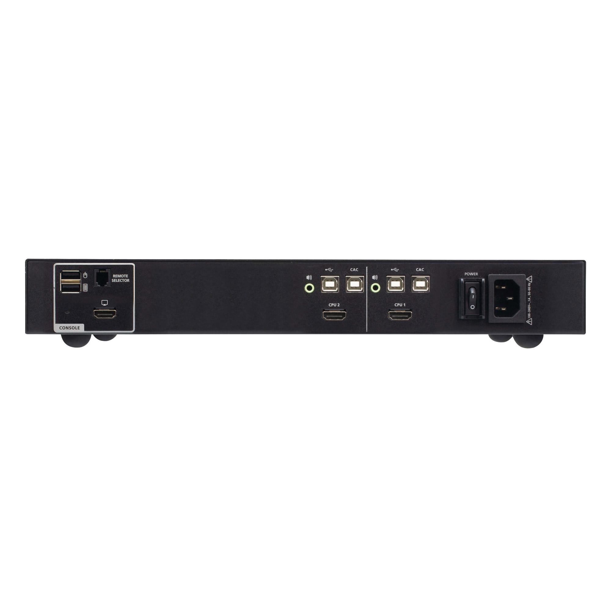 ATEN Switch KVM sicuro HDMI USB a 2 porte con CAC (conforme a PSD PP v4.0)