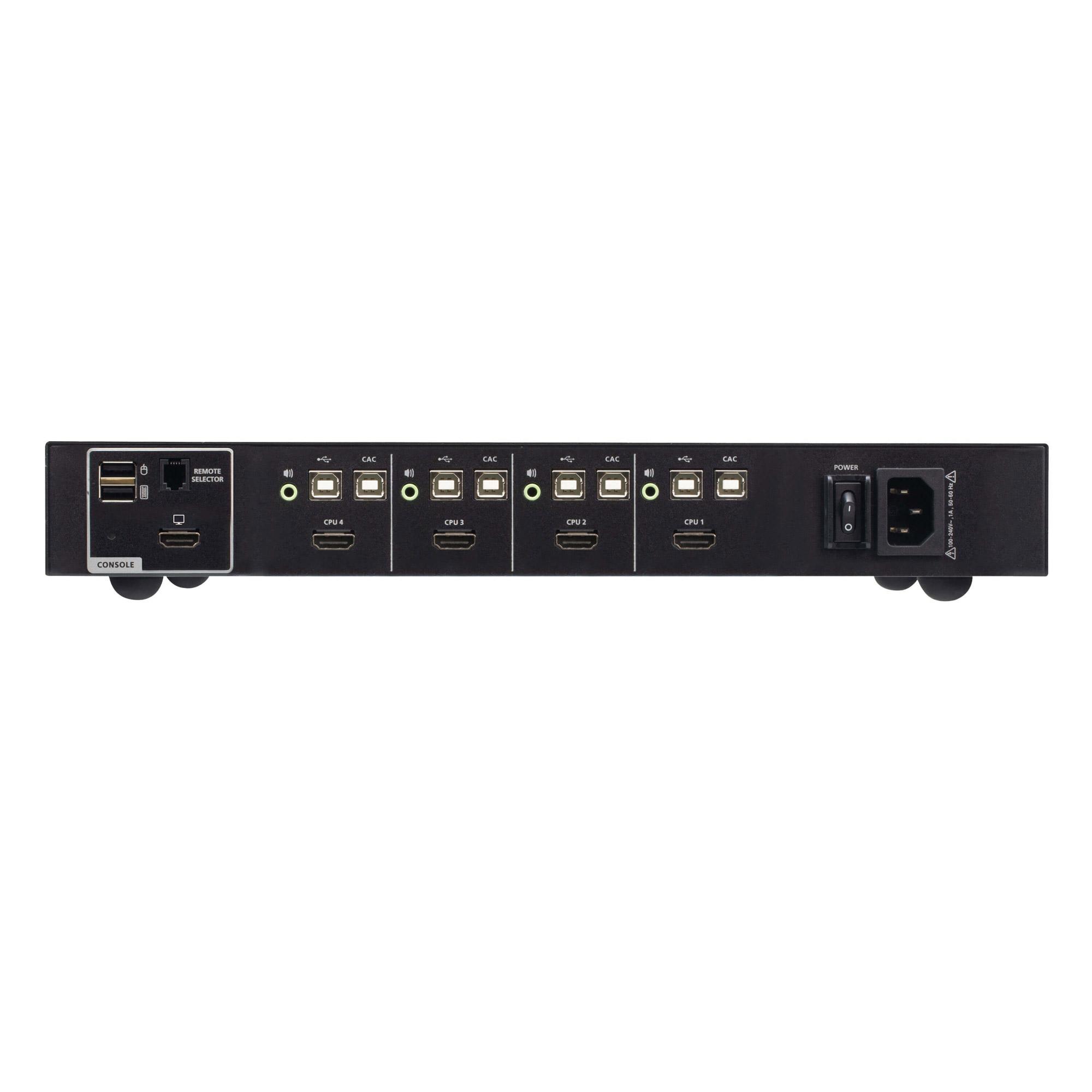 ATEN Switch KVM sicuro HDMI USB a 4 porte con CAC (conforme a PSD PP v4.0)