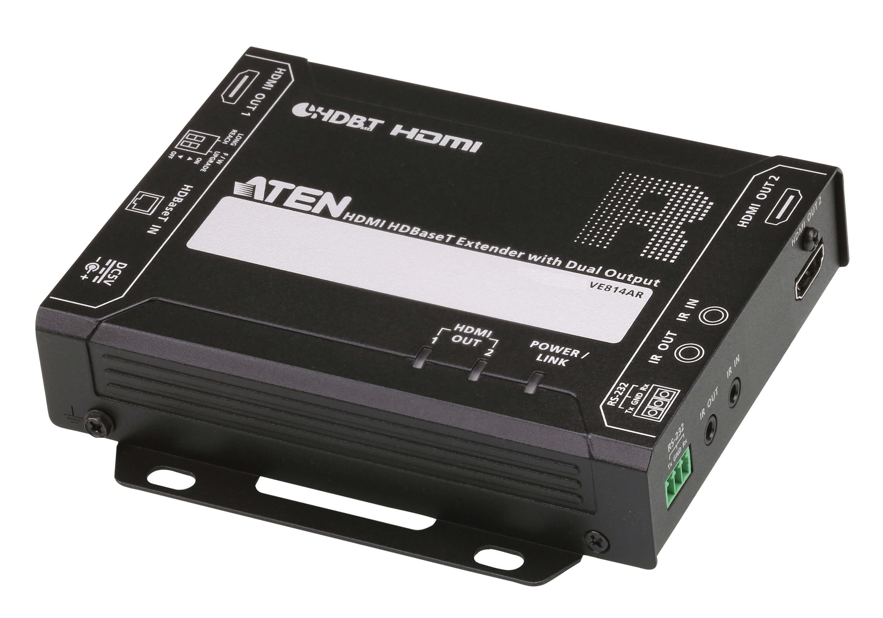 ATEN Ricevitore HDBaseT HDMI con uscita doppia (4K a 100 m) (HDBaseT Classe A)