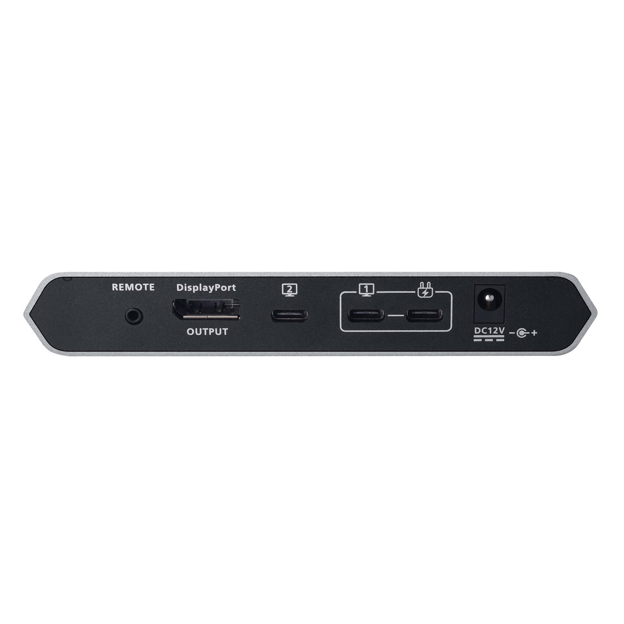 ATEN Interruttore Dock KVM a 2 porte 4K DisplayPort USB-C con passaggio di alimentazione