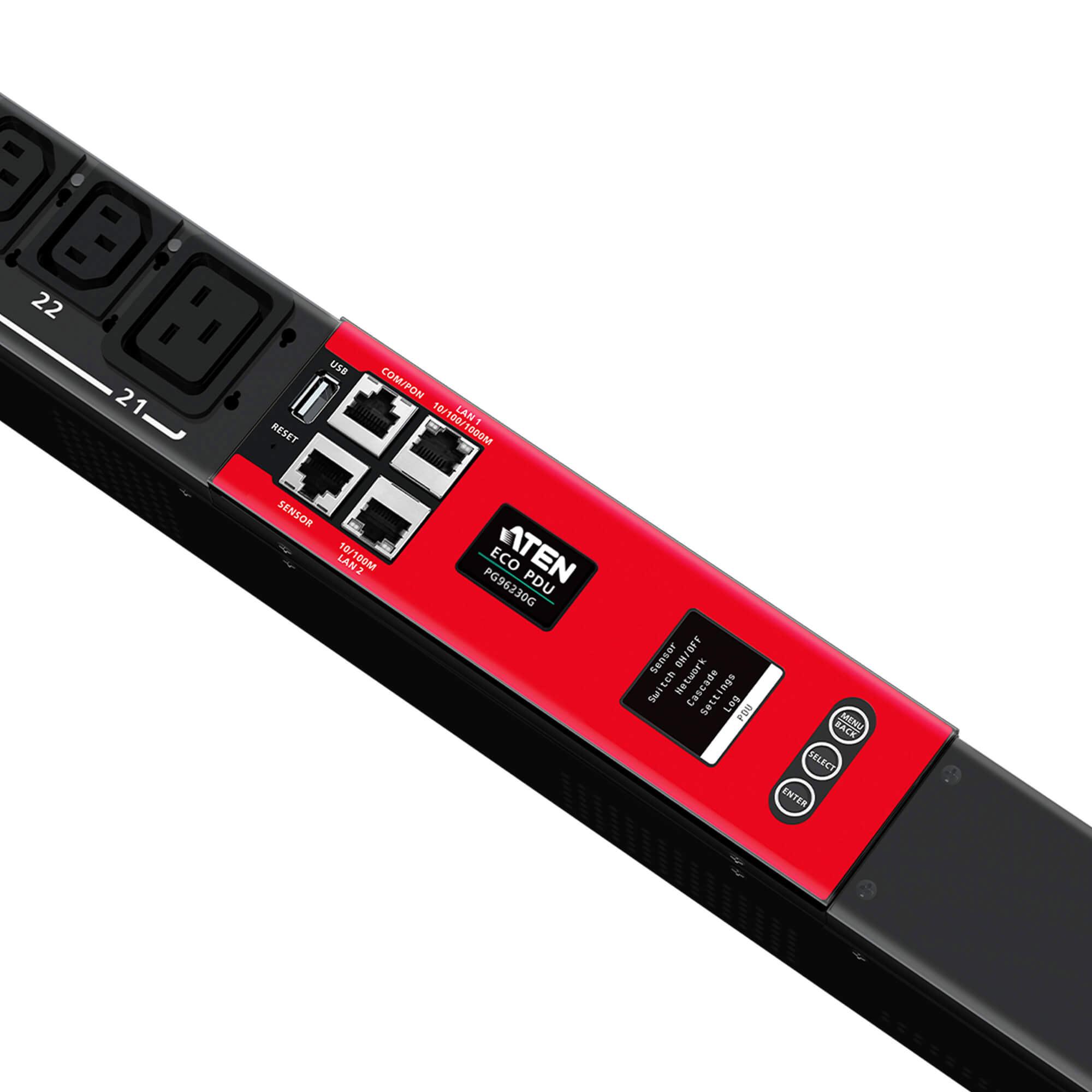 ATEN PDU eco commutata a 3 fasi da 20A/16A a 30 uscite
