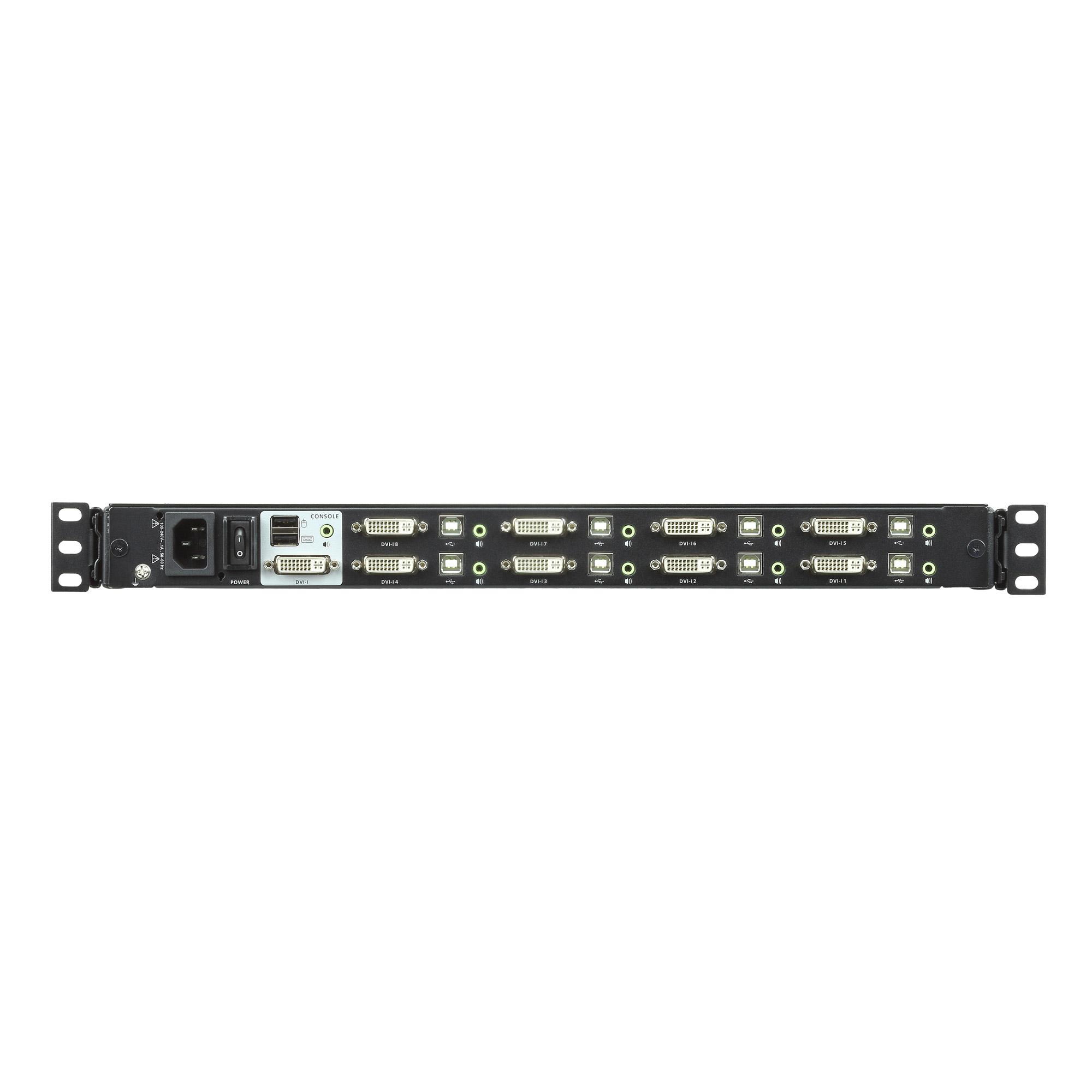 ATEN CL6708MW switch per keyboard-video-mouse (kvm) Montaggio rack Nero