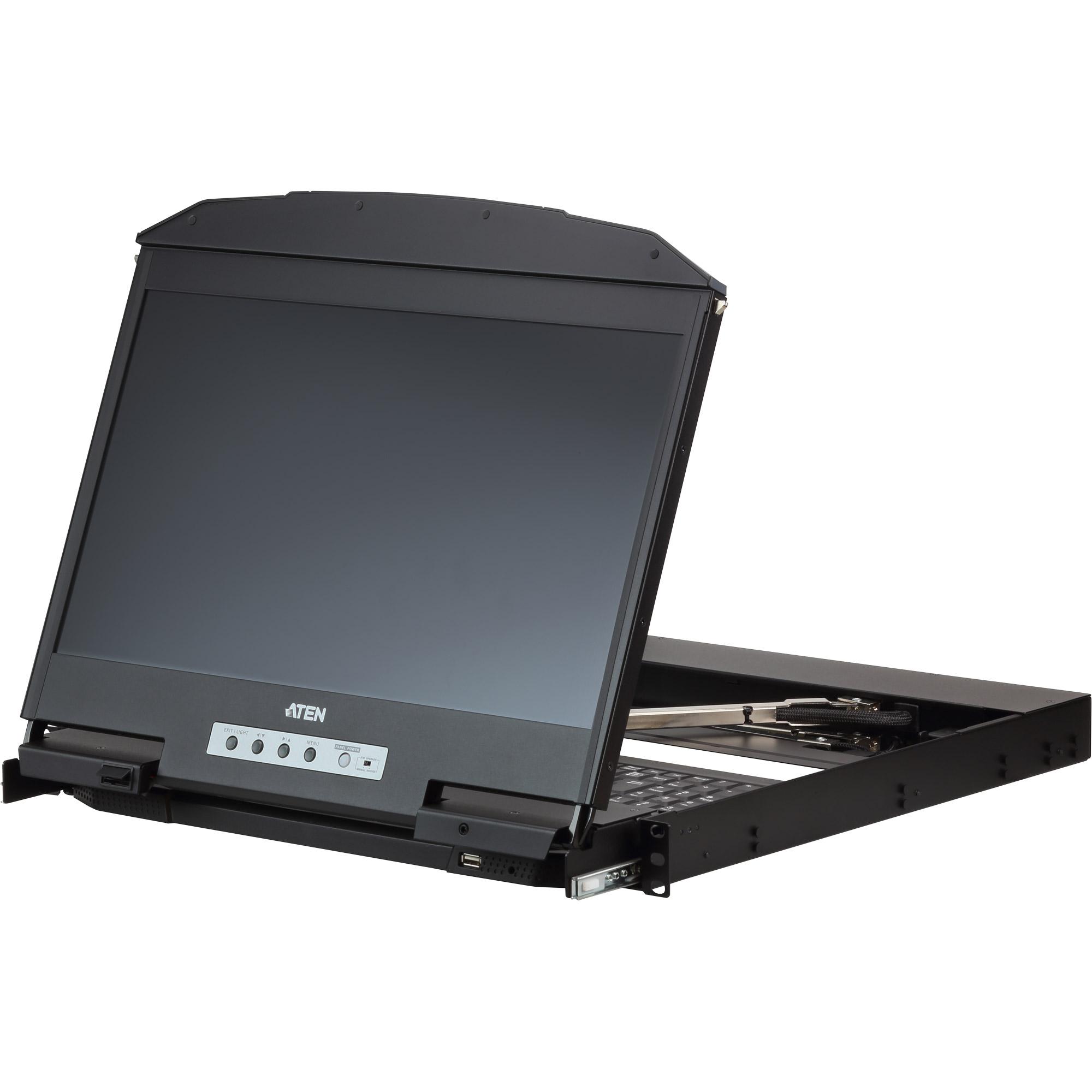 ATEN CL3800NW console a rack 47 cm (18.5") 1920 x 1080 Pixel Metallo, Plastica Nero 1U