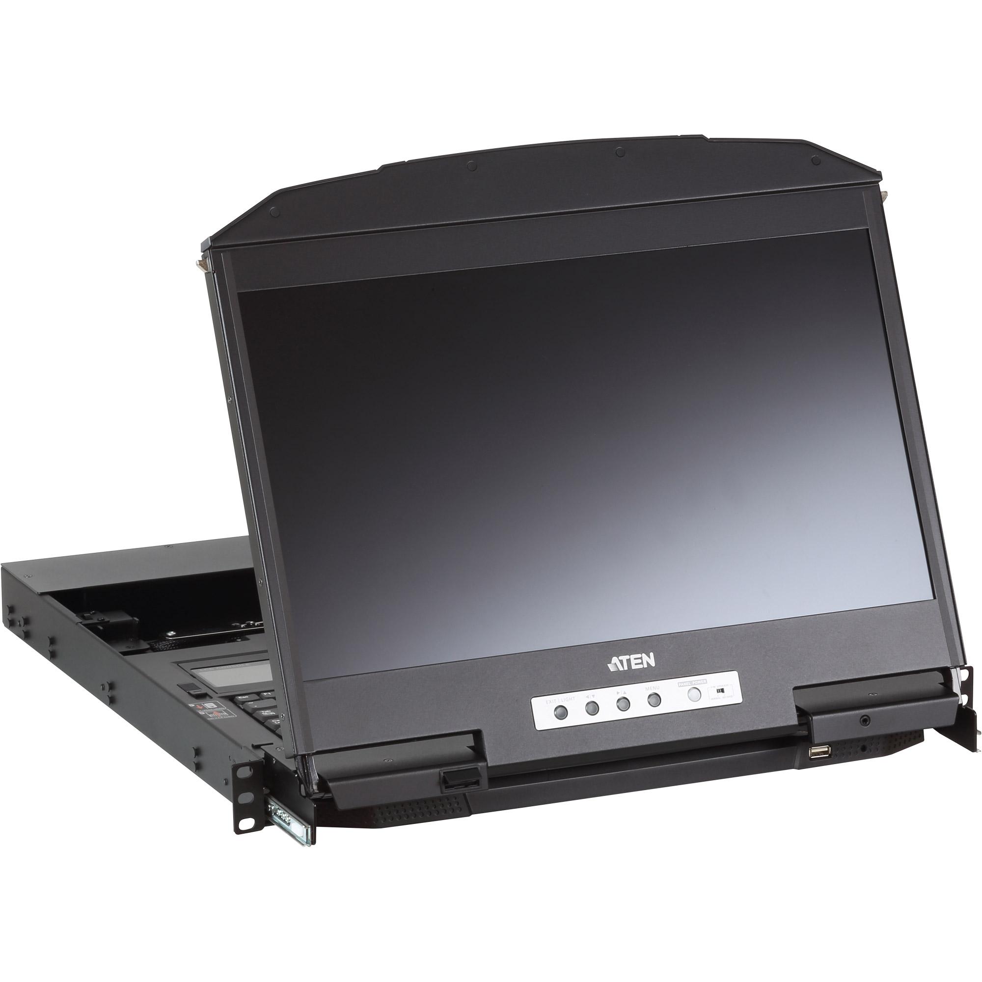 ATEN CL3800NW console a rack 47 cm (18.5") 1920 x 1080 Pixel Metallo, Plastica Nero 1U