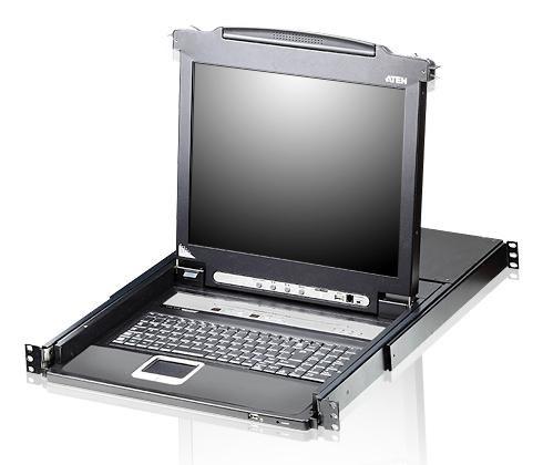 ATEN CL5708M console a rack 43,2 cm (17") 1280 x 1024 Pixel Metallo, Plastica Nero 1U