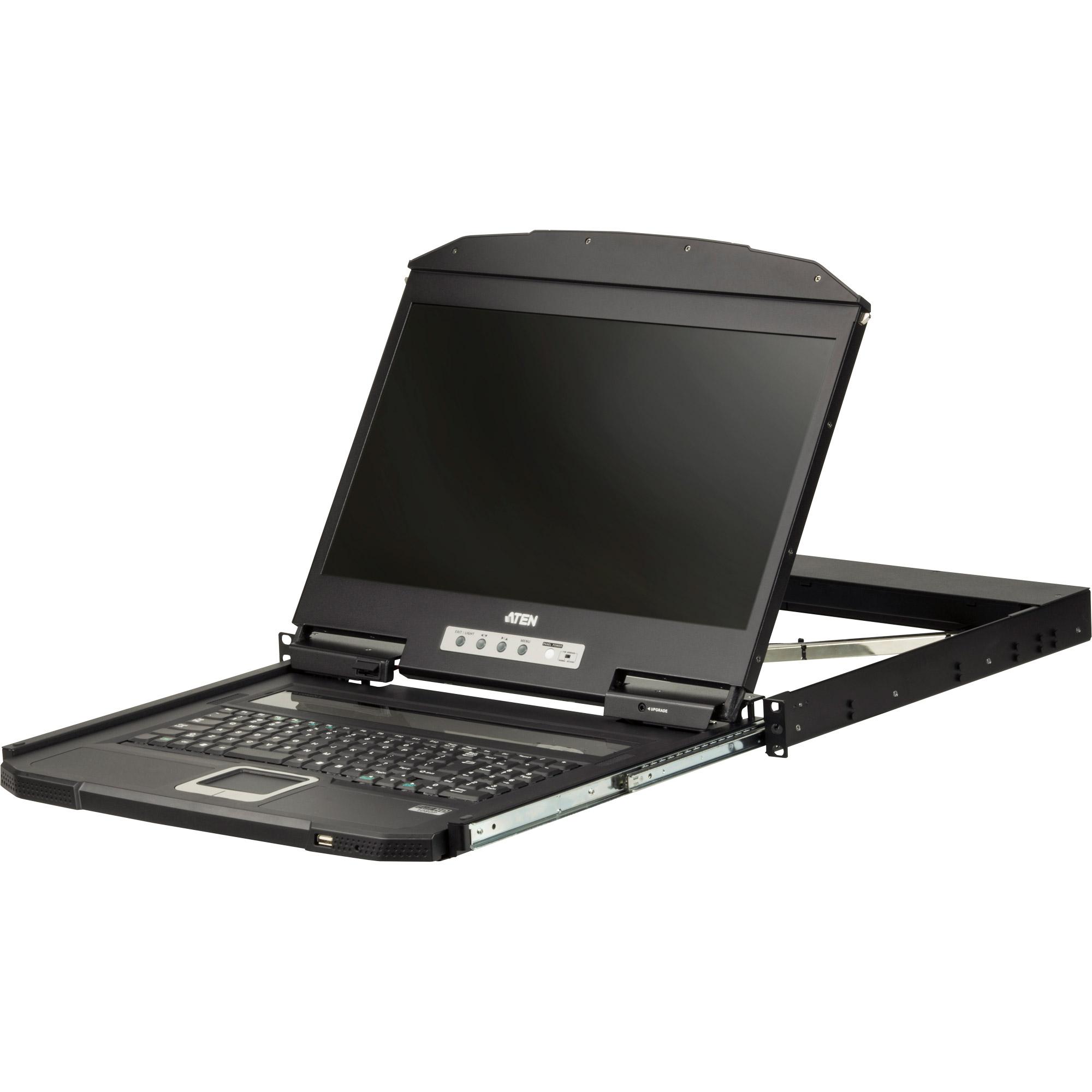 ATEN CL3100NX console a rack 47 cm (18.5") 1366 x 768 Pixel Metallo, Plastica Nero 1U