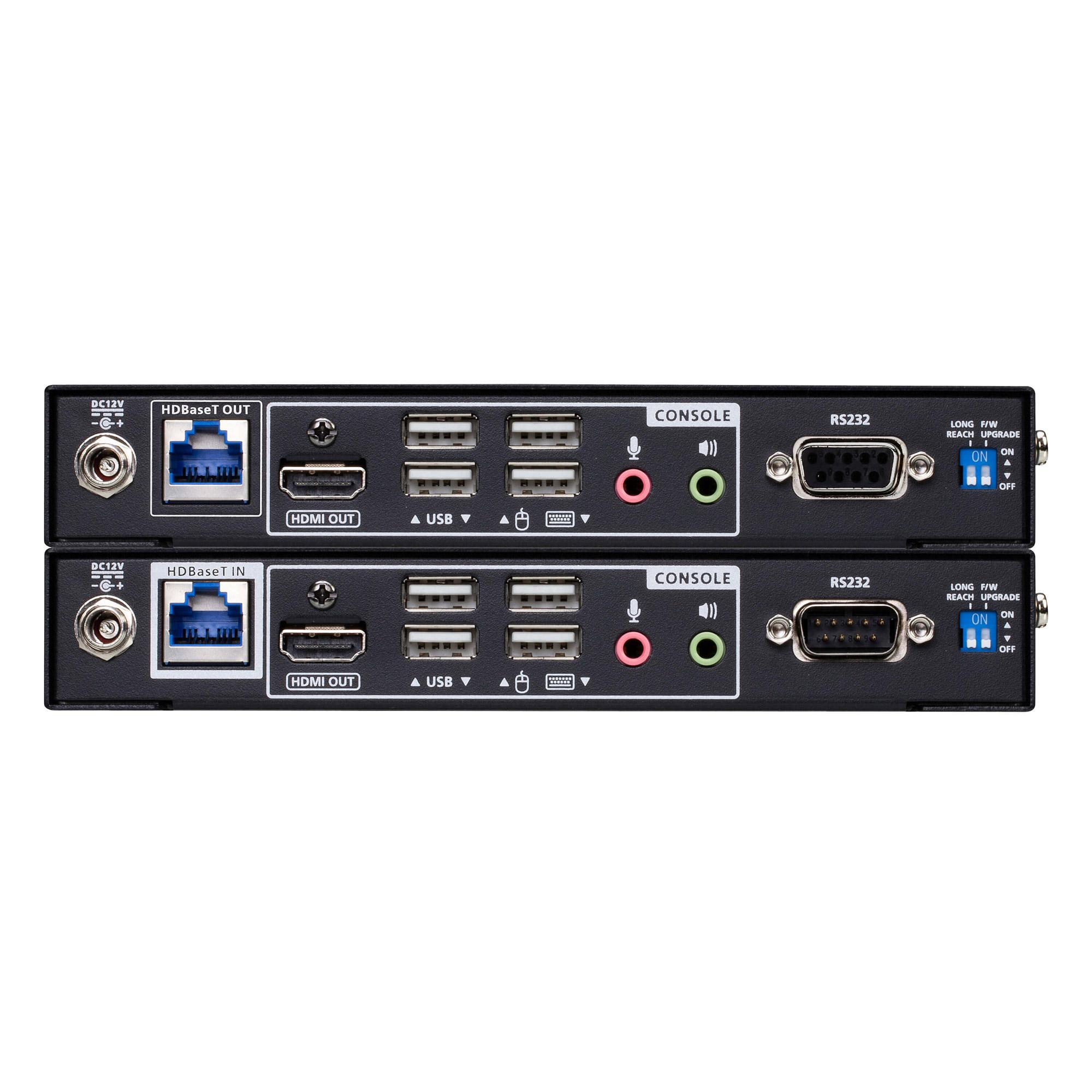 ATEN - USB True 4K HDMI HDBaseT 3.0 KVM Extender (4096 x 2160 over 100m) with USB Peripheral Support