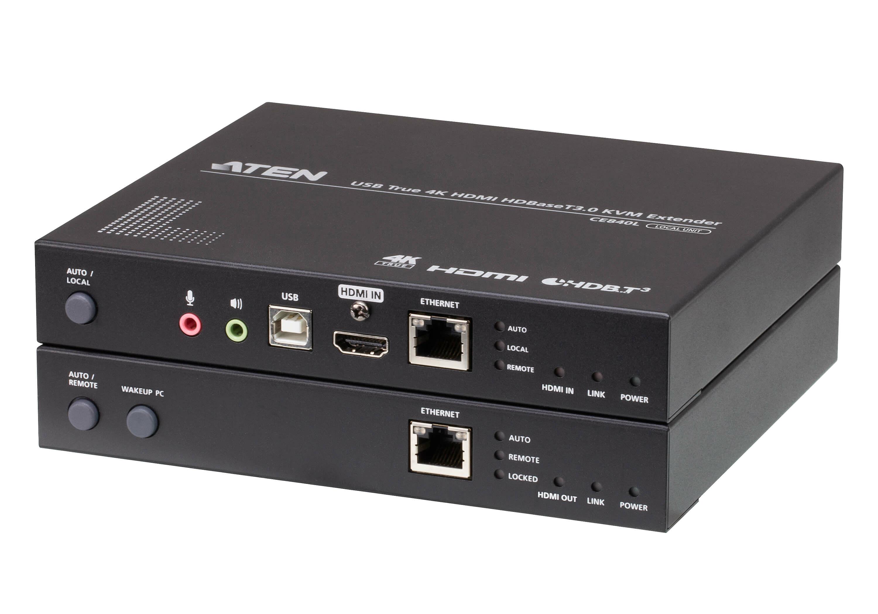 ATEN - USB True 4K HDMI HDBaseT 3.0 KVM Extender (4096 x 2160 over 100m) with USB Peripheral Support