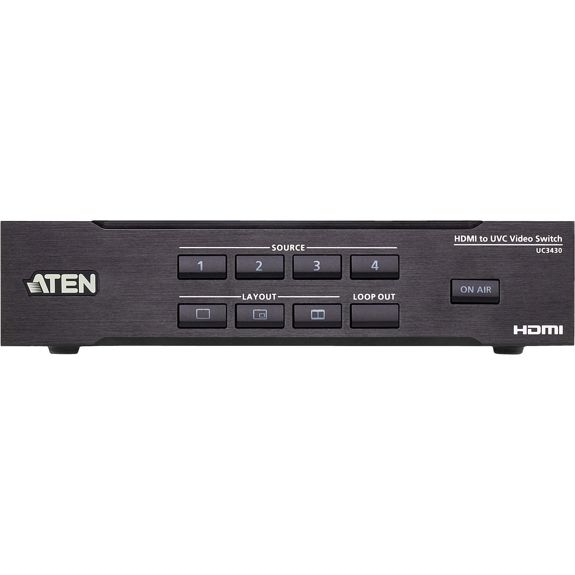 ATEN Commutatore video CAMLIVE PRO 4K da HDMI a USB a 4 ingressi