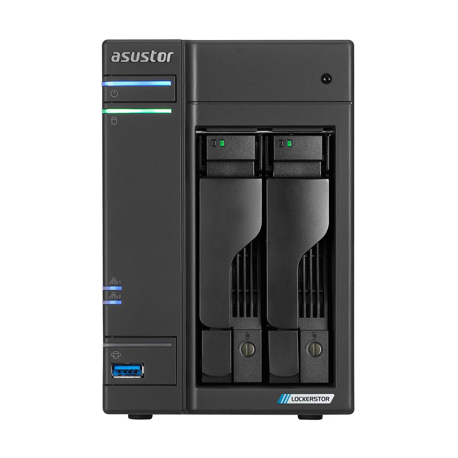 Server NAS Asustor LOCKERSTOR 2 Gen2 (AS6702T) Desktop Collegamento ethernet LAN Nero N5105 [AS6702T]
