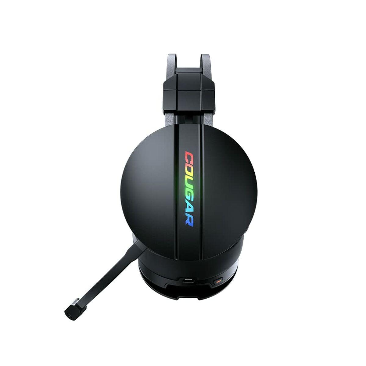 Coungar Omnes Cuffie da gioco wireless essenziali con microfono rimovibile - autonomia fino a 20H - illuminazione RGB - fascia