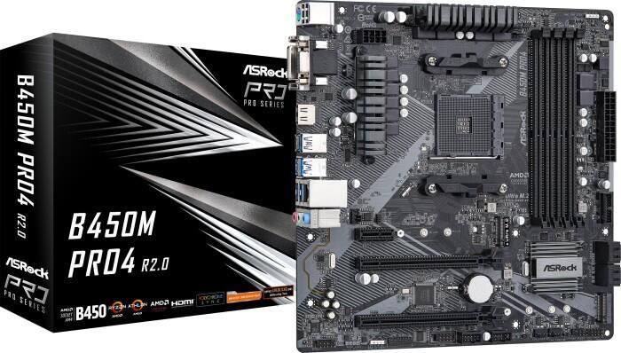Asrock B450M Pro4 R2.0 (scheda madre Micro-ATX AMD AM4-Socker)