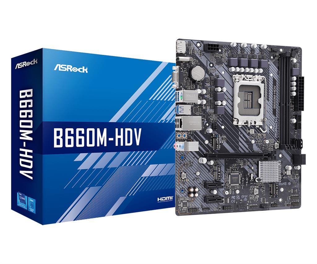 ASROCK SCHEDA MADRE B660M-HDV 2X DDR4 VGA/HDMI/DISPLAY-PORT SK 1700