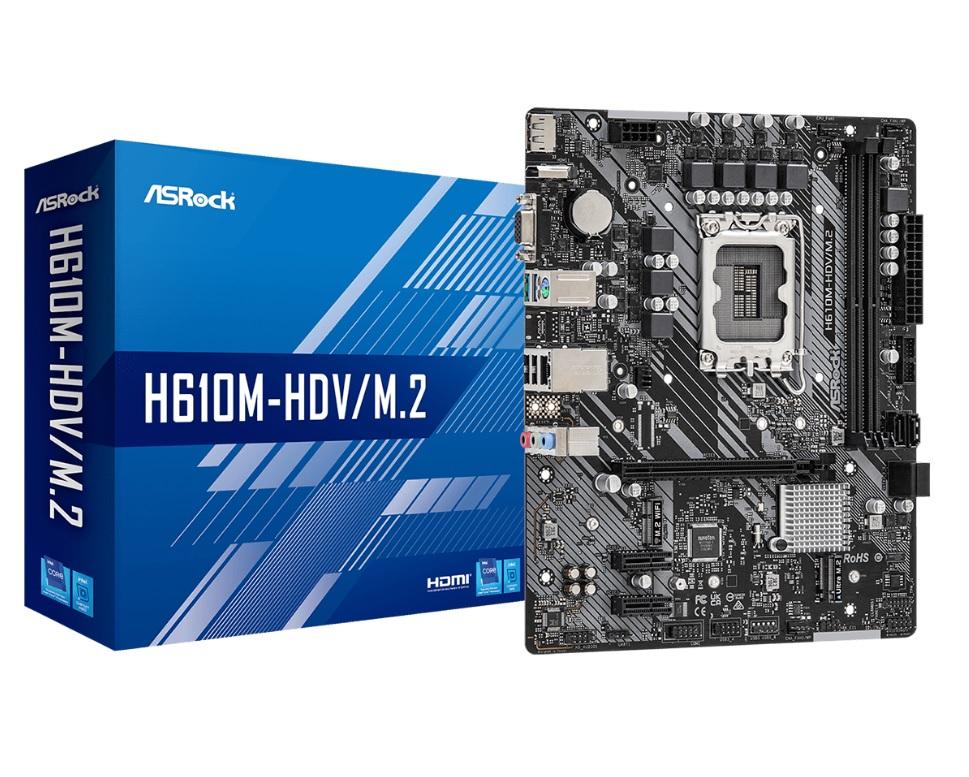 ASROCK SCHEDA MADRE H610M-HDV/M.2 2X DDR4 VGA/DVI-D/DISPLAY-PORT SOCKET 1700