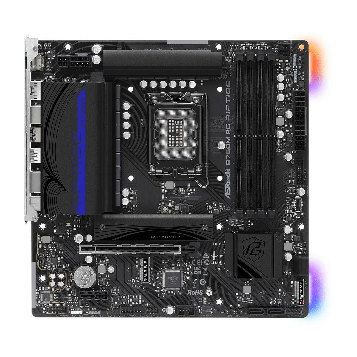 Asrock B760M PG Riptide Intel B760 LGA 1700 micro ATX (Asrock B760M PG RIPTIDE, Intel B760, 1700, Micro ATX, 4 DDR5, HDMI, DP,