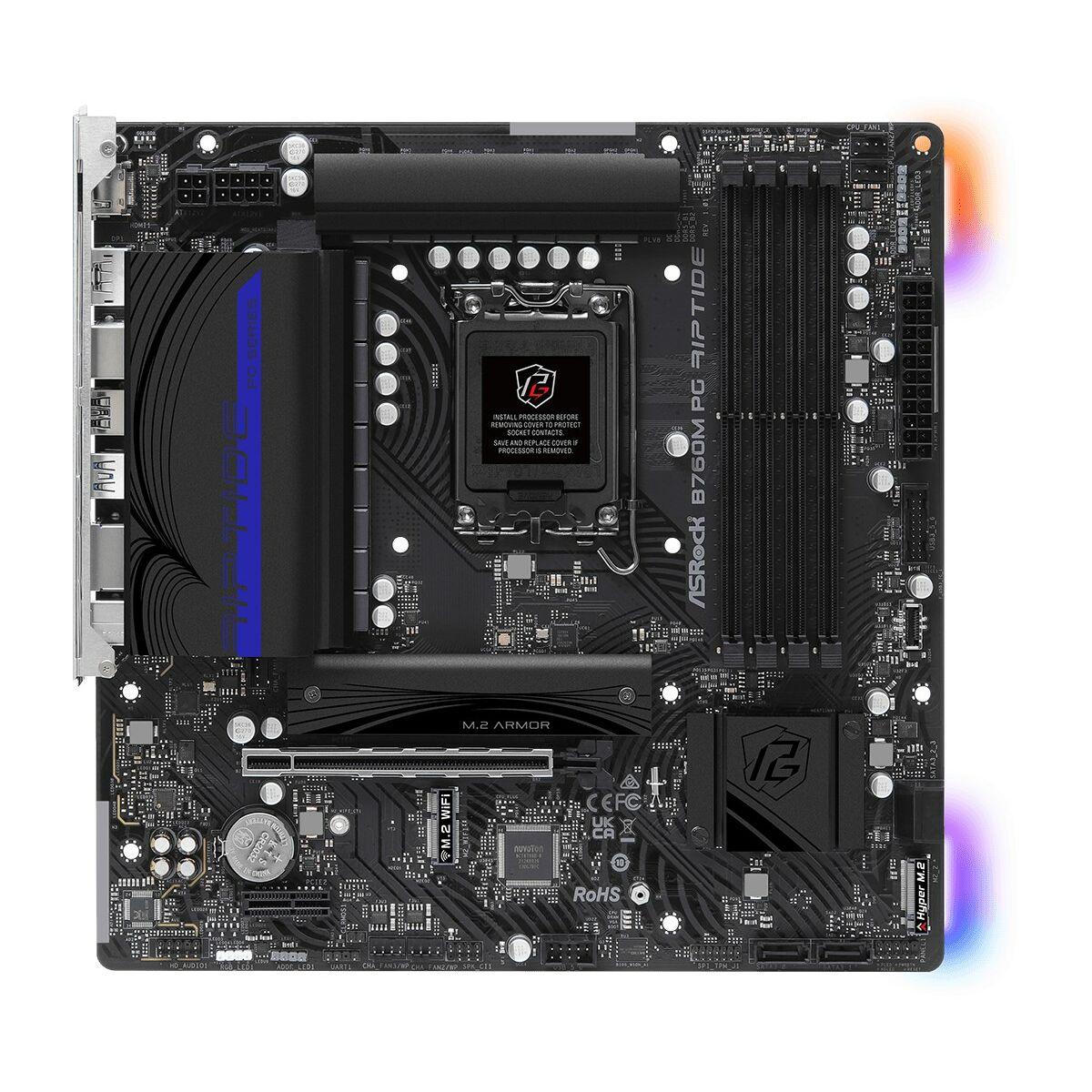 Asrock B760M PG Riptide Intel B760 LGA 1700 micro ATX (Asrock B760M PG RIPTIDE, Intel B760, 1700, Micro ATX, 4 DDR5, HDMI, DP,