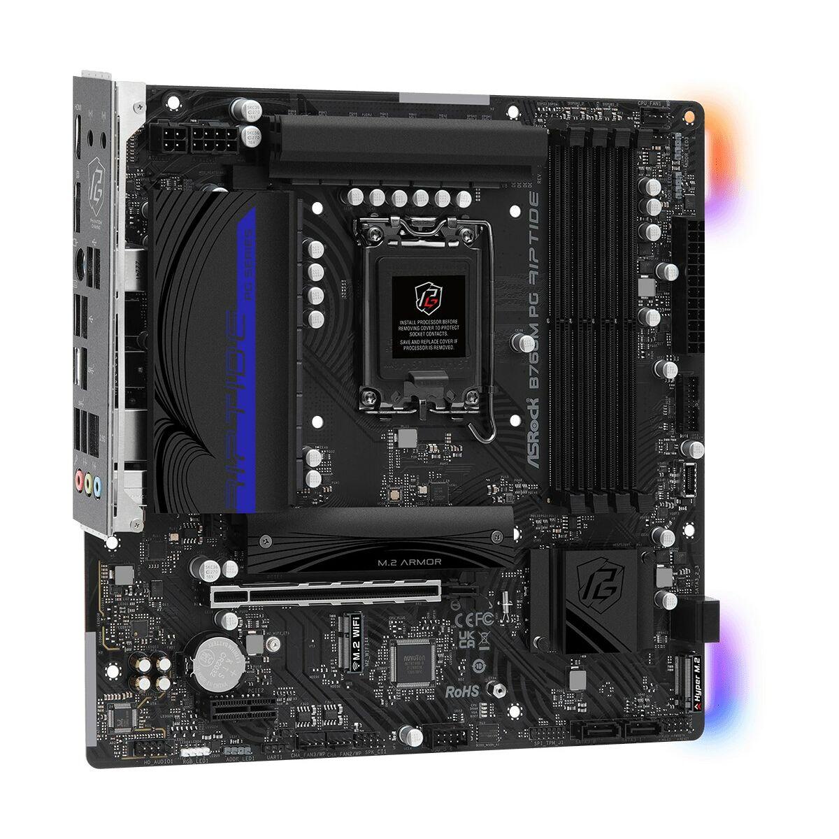 Asrock B760M PG Riptide Intel B760 LGA 1700 micro ATX (Asrock B760M PG RIPTIDE, Intel B760, 1700, Micro ATX, 4 DDR5, HDMI, DP,