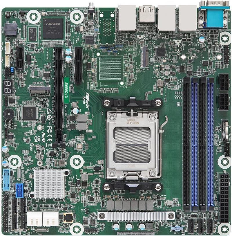 Scheda madre B650D4U micro-ATX Sockel AM5 Singola - Scheda madre - AMD Sockel AM5 (Ryzen Zen4)