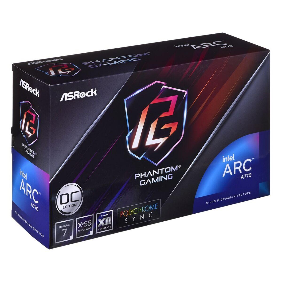Asrock Phantom Gaming Arc A770 Intel 16 GB GDDR6 (Asrock Intel Arc A770 Phantom Gaming 16GB OC, 16GB DDR6, PCIe4, HDMI, 3 DP, 2