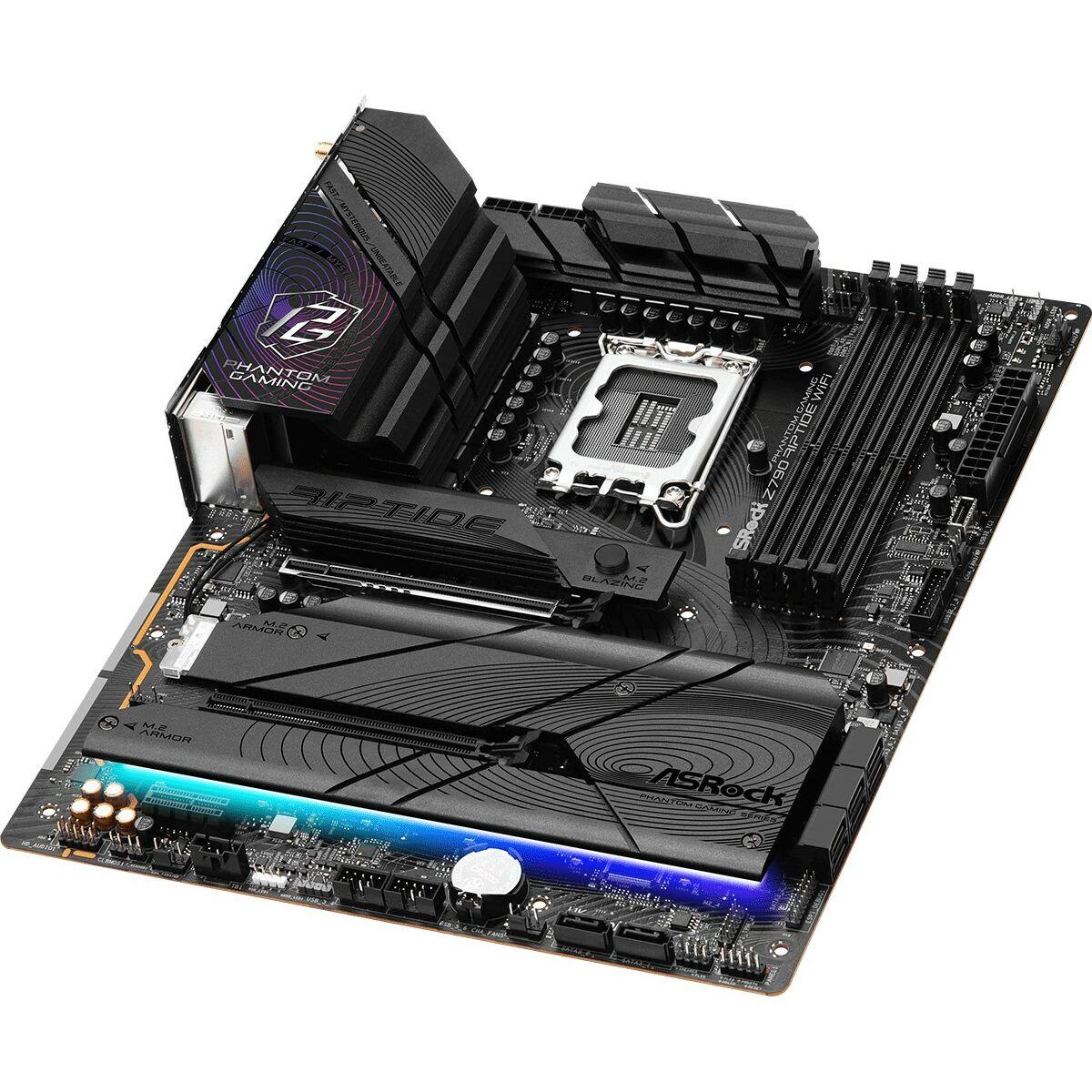 ASRock Z790 RIPTIDE WIFI Motherboard, Intel Socket LGA1700, Supports 14th, 13th & 12th Gen, 1x PCIe 5.0 x16, 1x PCIe 4.0 x16, P