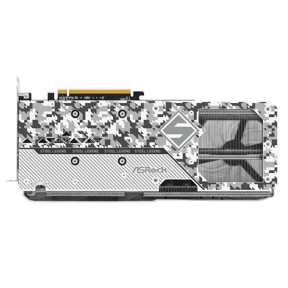 Asrock Steel Legend RX7600XT SL 16GO AMD Radeon RX 7600 XT 16 GB GDDR6 (Asrock RX7600 XT Steel Legend 16GB OC PCIe4 16GB DDR6 H