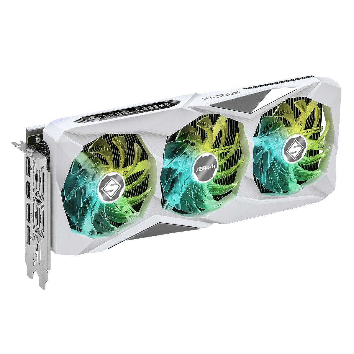 Asrock Steel Legend RX7600XT SL 16GO AMD Radeon RX 7600 XT 16 GB GDDR6 (Asrock RX7600 XT Steel Legend 16GB OC PCIe4 16GB DDR6 H