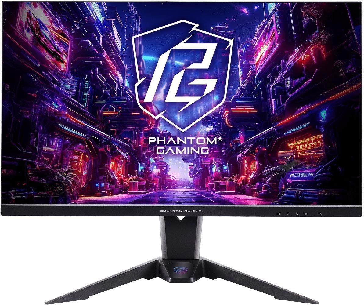 Asrock 27 Phantom Gaming QHD IPS Gaming Monitor [PG27QFT2A], 2560 x 1440, 1ms, 2 HDMI, DP, 180Hz, HDR 400, Wi-Fi Antenna, VESA
