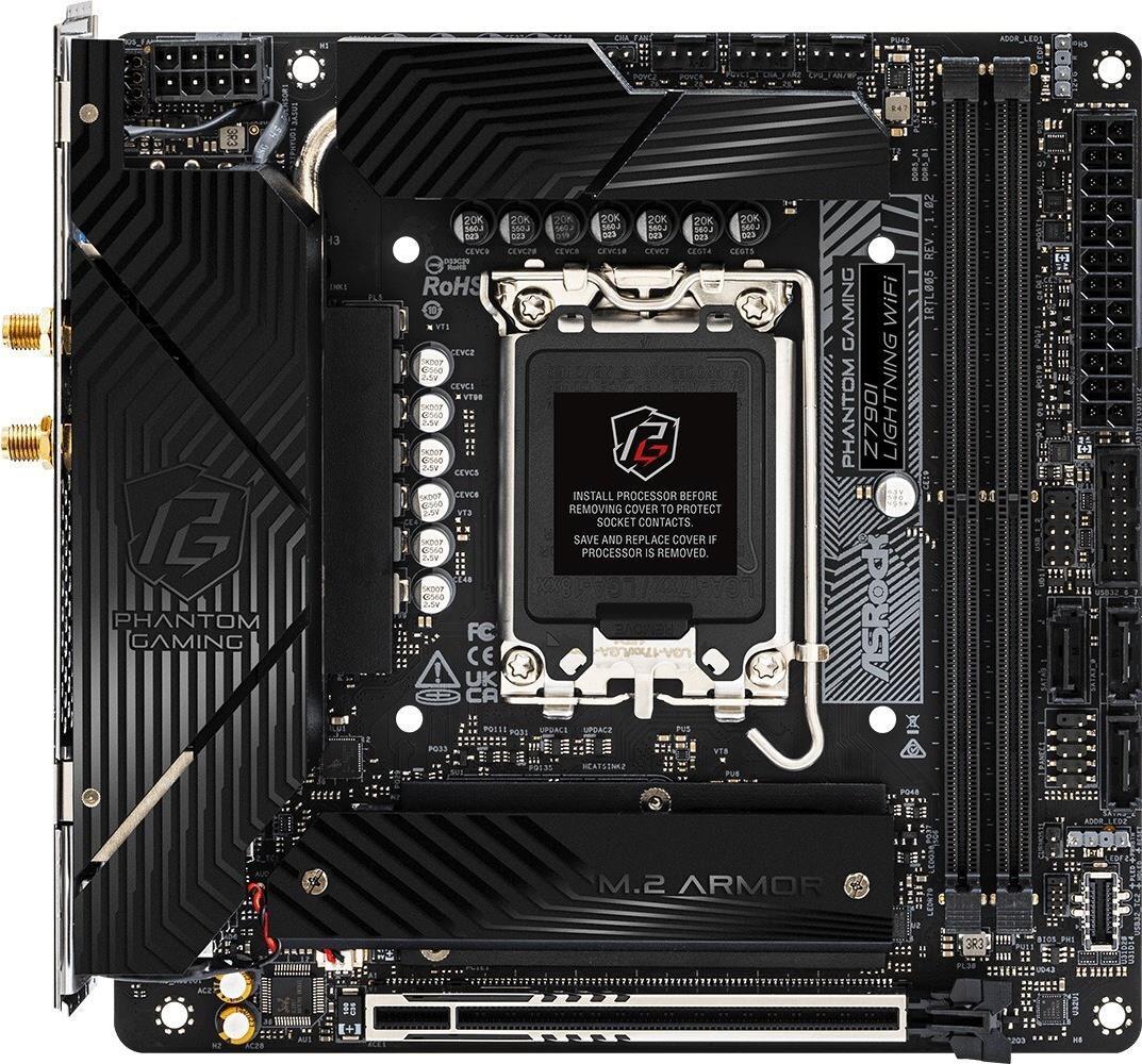 Asrock Z790I LIGHTNING WIFI Intel Z790 1700 Mini ITX 2 DDR5 HDMI DP Wi-Fi 6E 2.5G LAN PCIe5 2x M.2