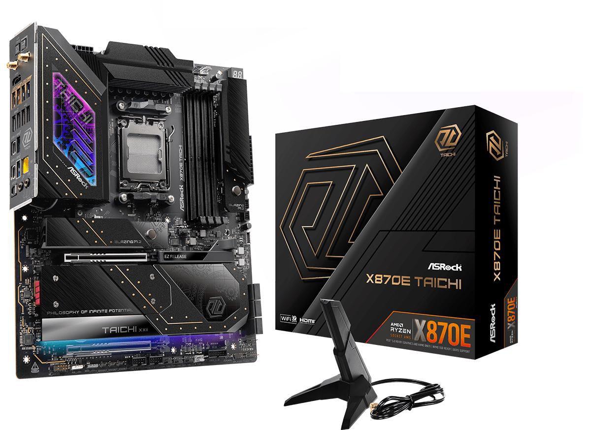 Asrock X870E TAICHI AMD X870E AM5 EATX 4 DDR5 HDMI 2 USB4 Wi-Fi 7 5G LAN RGB 4x M.2