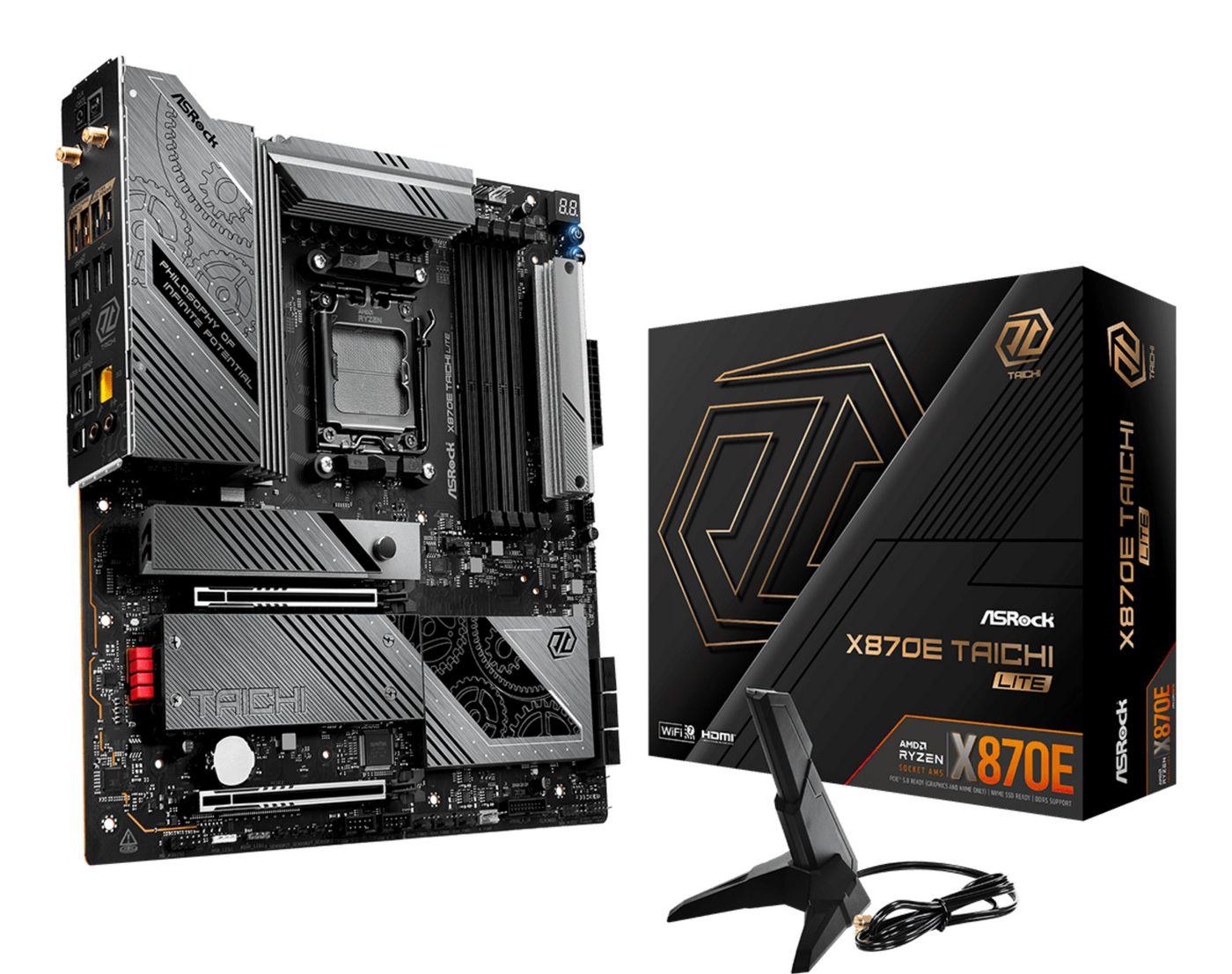 Asrock X870E TAICHI LITE AMD X870E AM5 EATX 4 DDR5 HDMI 2 USB4 Wi-Fi 7 5G LAN 4x M.2