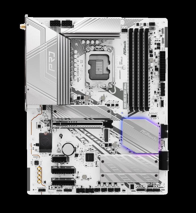 ASRock Z890 PRO RS WIFI WHITE Intel 1851 Socket Motherboard ATX 4x DDR5 Slots 4x M.2 Sockets 3x USB-C Port Fitted I/O Shield 2.