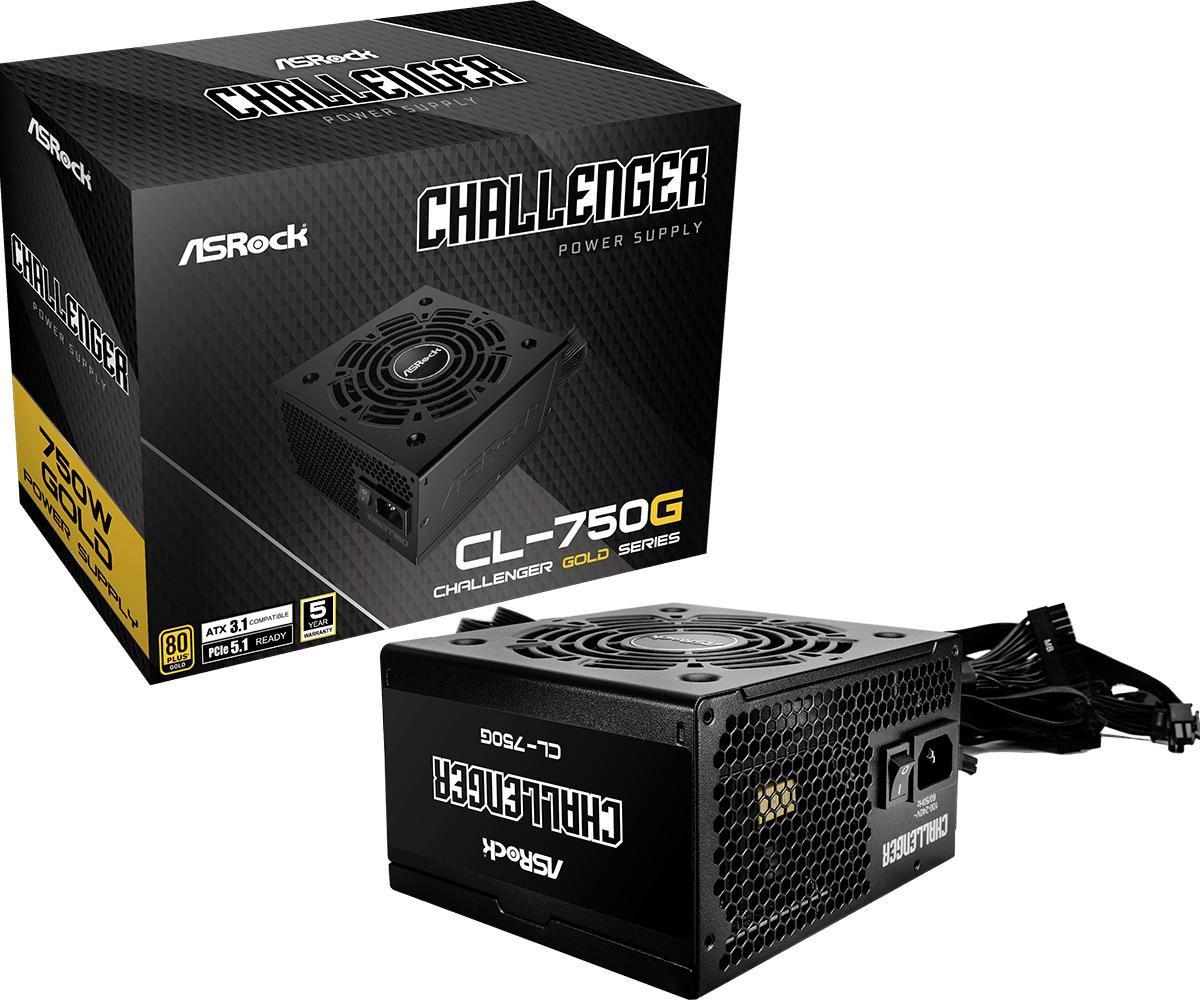 Asrock Challenger CL-750G alimentatore per computer 750 W 20+4 pin ATX ATX Nero (Asrock Challenger CL-750G 750W 80+ Gol)