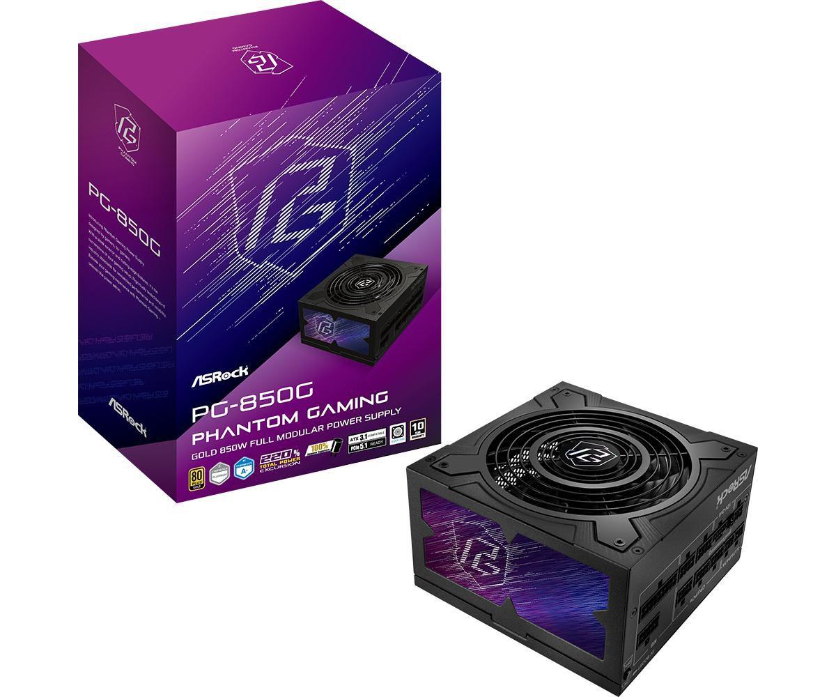 Asrock Phantom Gaming PG-850G alimentatore per computer 850 W 20+4 pin ATX ATX Nero (ASRock Phantom Gaming PG-850G 850W A)