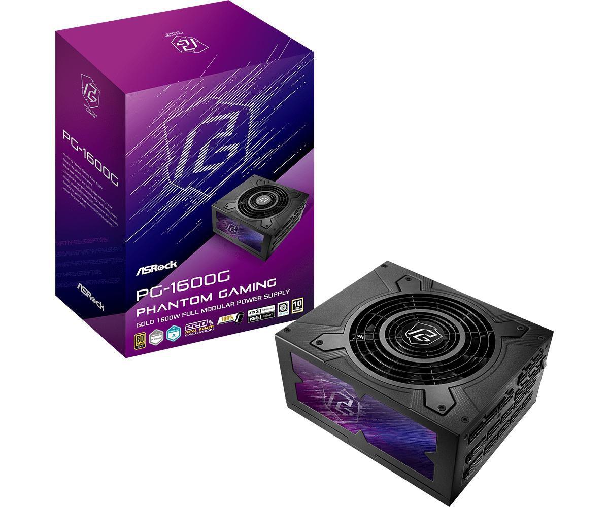 Asrock Phantom Gaming PG-1600G alimentatore per computer 1600 W 20+4 pin ATX ATX Nero (Zasilacz ASRock PHANTOM GAMING 1600W 8)