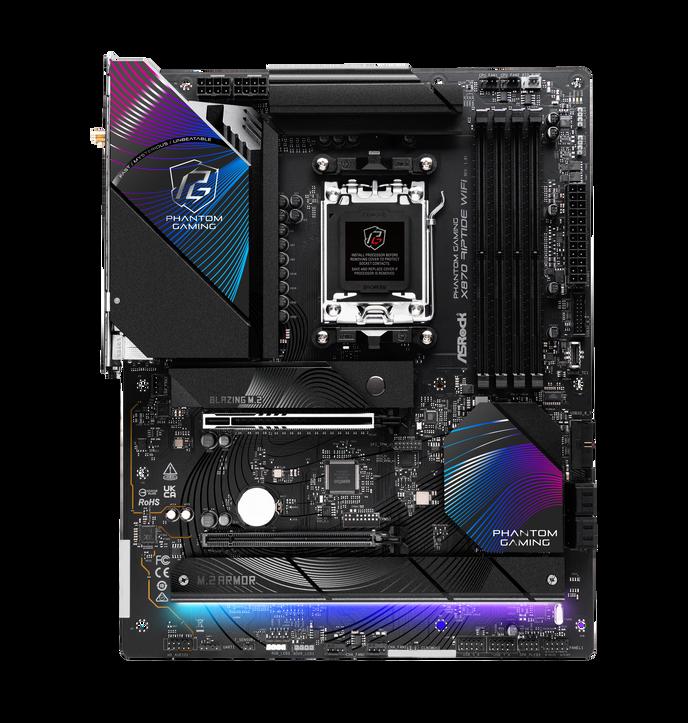 Asrock X870 RIPTIDE WIFI AMD X870 AM5 ATX 4 DDR5 HDMI 2 USB4 Wi-Fi 7 2.5G LAN RGB 3x M.2
