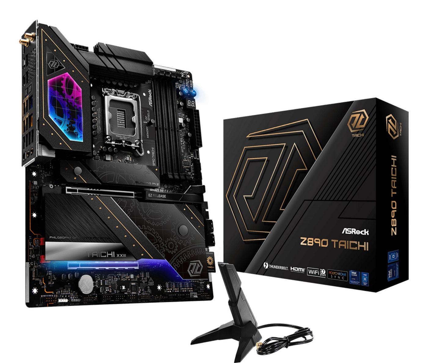 Asrock Z890 TAICHI Intel Z890 1851 ATX 4 DDR5 HDMI 2 TB4 Wi-Fi 7 5G & 2.5G LAN RGB 6x M.2