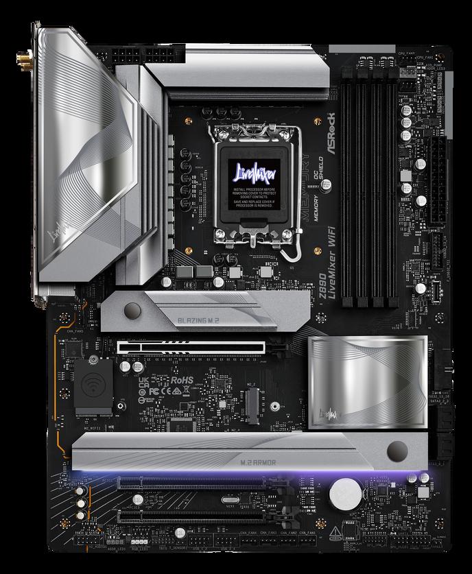Asrock Z890 LIVEMIXER WIFI Intel Z890 1851 ATX 4 DDR5 HDMI 2 TB4 Wi-Fi 7 2.5G LAN RGB 4x M.2