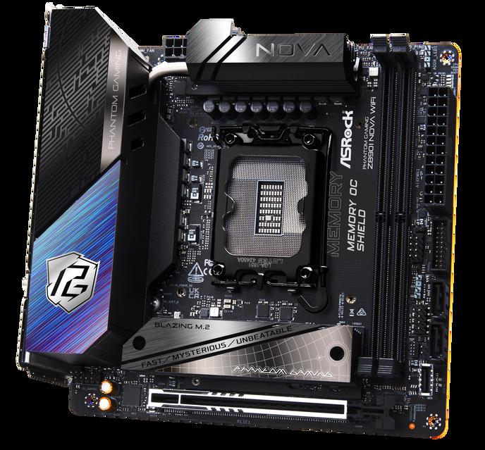 Asrock Z890I NOVA WIFI Intel Z890 1851 Mini ITX 2 DDR5 HDMI 2 TB4 Wi-Fi 7 5G LAN RGB 3x M.2