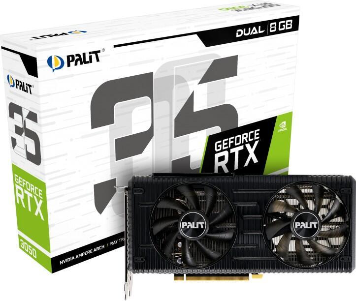 Palit GeForce RTX 3050 Dual (scheda grafica 8 GB NE63050019P1-190AD)