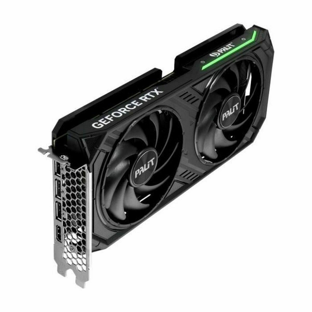 Palit GeForce RTX 4060 Ti Dual NVIDIA 8 GB GDDR6 (Palit RTX4060 Ti DUAL, PCIe4, 8GB DDR6, HDMI, 3 DP, 2535MHz Clock, RGB Lighti