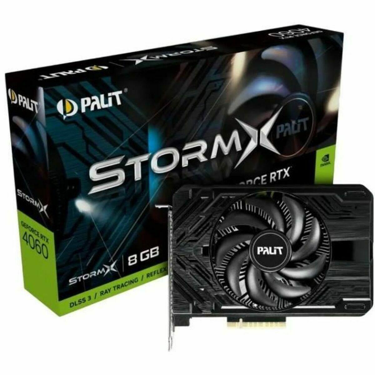 Palit NE64060019P1-1070F scheda video NVIDIA GeForce RTX 4060 8 GB GDDR6 (Palit RTX4060 StormX PCIe4 8GB DDR6 HDMI 3 DP 2460MHz