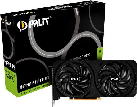 Palit NE64060019P1-1070L scheda video NVIDIA GeForce RTX 4060 8 GB GDDR6 (Palit RTX4060 Infinity 2 PCIe4 8GB DDR6 HDMI 3 DP 246