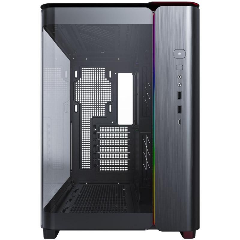KING 95 Midi-Tower in vetro temperato ARGB - nero - Midi-Minitower