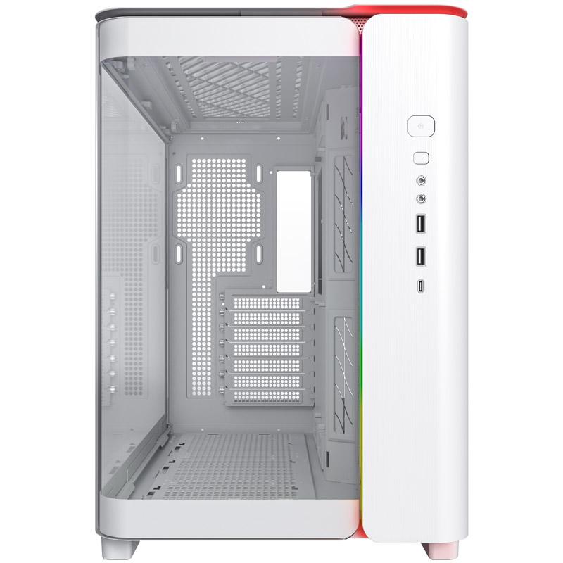 KING 95 Midi-Tower in vetro temperato ARGB - bianco - Midi-Minitower