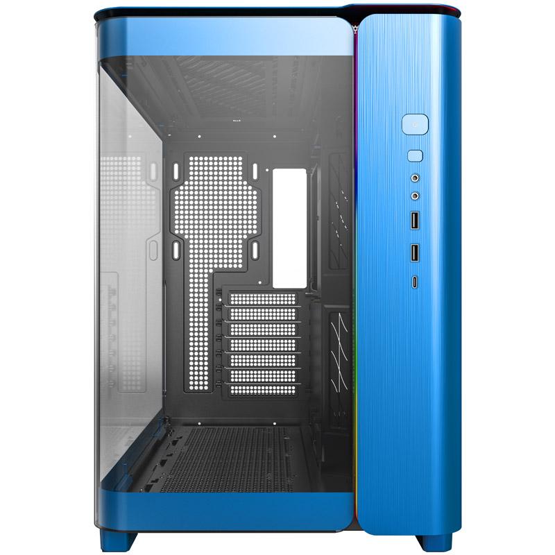 KING 95 Midi-Tower in Vetro Temperato ARGB - Blu Berlino - Midi-Minitower